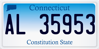 CT license plate AL35953