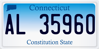 CT license plate AL35960