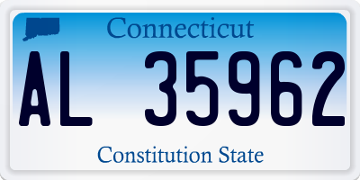 CT license plate AL35962