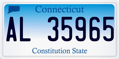 CT license plate AL35965