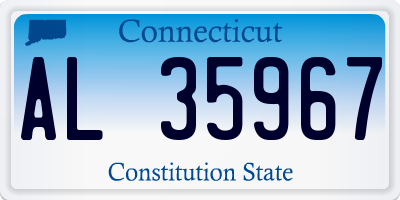 CT license plate AL35967