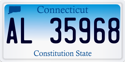 CT license plate AL35968