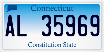 CT license plate AL35969