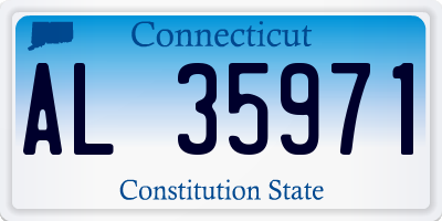CT license plate AL35971
