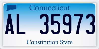 CT license plate AL35973