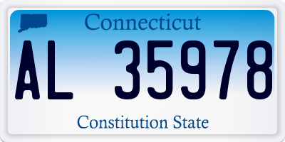 CT license plate AL35978