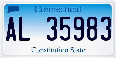 CT license plate AL35983