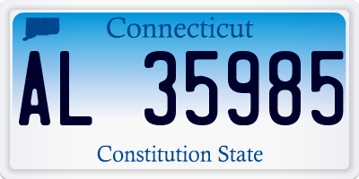 CT license plate AL35985
