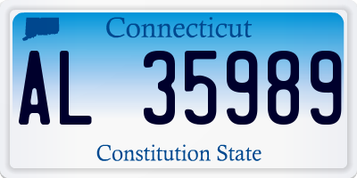 CT license plate AL35989