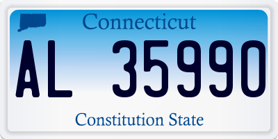 CT license plate AL35990