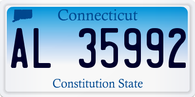 CT license plate AL35992