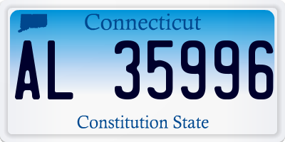 CT license plate AL35996