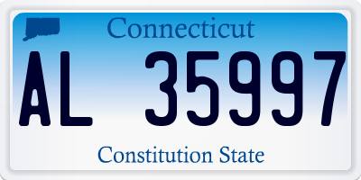 CT license plate AL35997