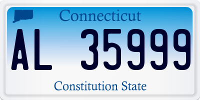CT license plate AL35999