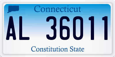 CT license plate AL36011