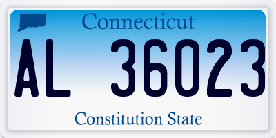 CT license plate AL36023