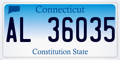 CT license plate AL36035