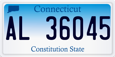 CT license plate AL36045