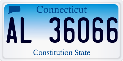 CT license plate AL36066