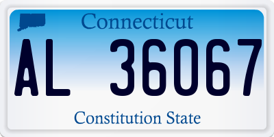 CT license plate AL36067