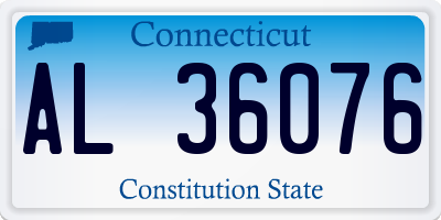 CT license plate AL36076