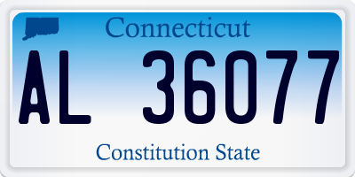 CT license plate AL36077