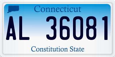 CT license plate AL36081