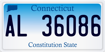 CT license plate AL36086