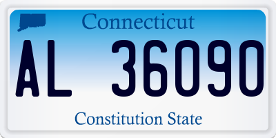 CT license plate AL36090