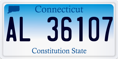 CT license plate AL36107