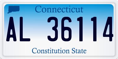 CT license plate AL36114