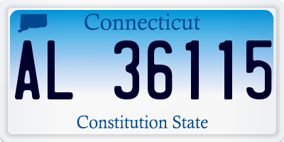CT license plate AL36115