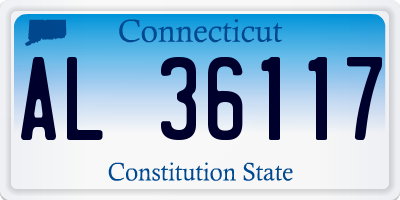 CT license plate AL36117