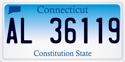 CT license plate AL36119