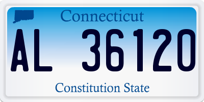 CT license plate AL36120