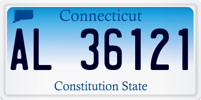 CT license plate AL36121