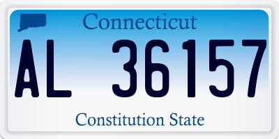 CT license plate AL36157