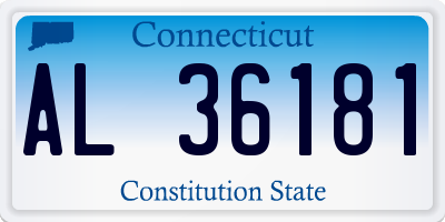CT license plate AL36181