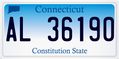 CT license plate AL36190