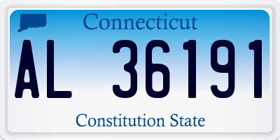 CT license plate AL36191
