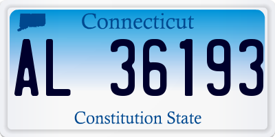 CT license plate AL36193