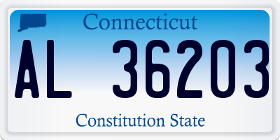 CT license plate AL36203