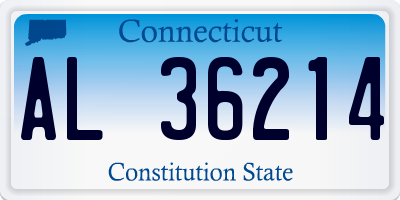 CT license plate AL36214