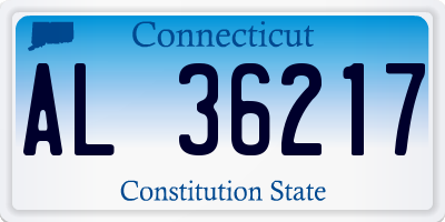 CT license plate AL36217