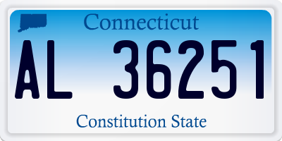 CT license plate AL36251