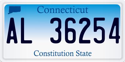 CT license plate AL36254