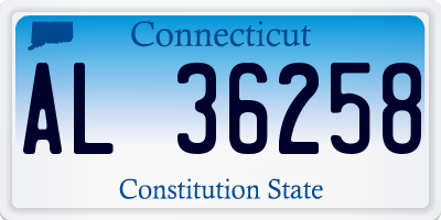 CT license plate AL36258