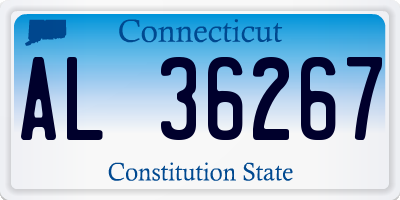 CT license plate AL36267