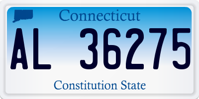 CT license plate AL36275