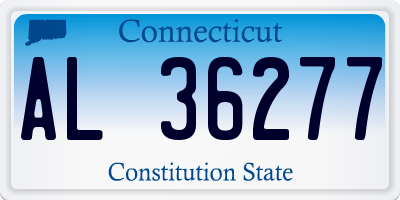 CT license plate AL36277
